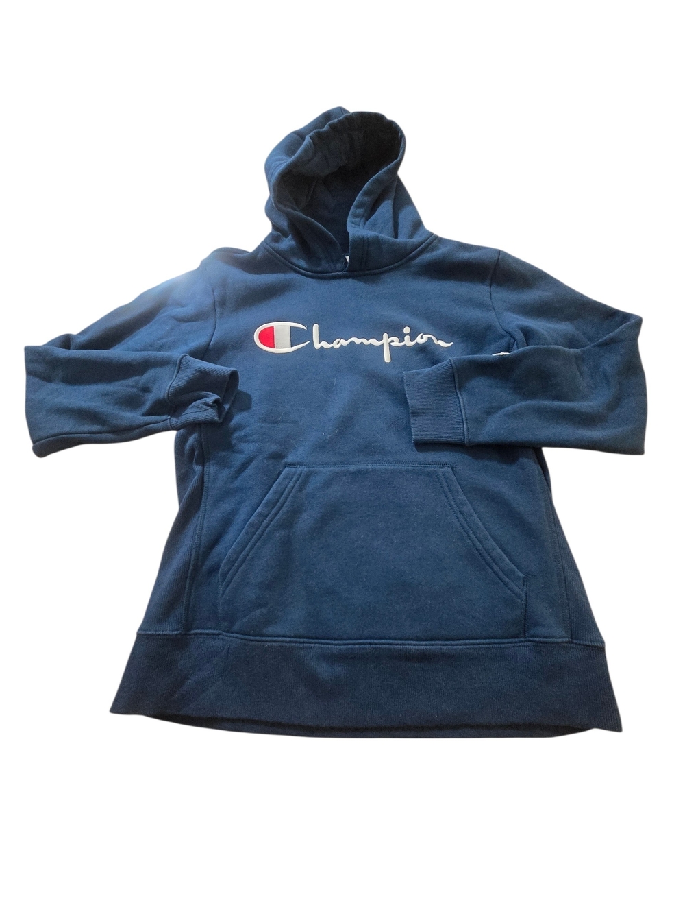 Champion Navy Script Logo Hoodie